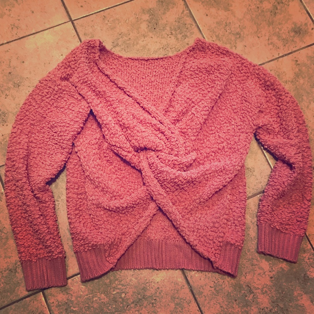 Mauve twist front or back sweater see size details